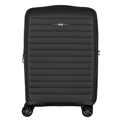 Валіза 2E, Aero, поліпропілен, мала, 35/44 л, TSA, 4 колеса, EXP, чорна (2E-SPP-AERO-S-BK)