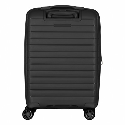 Валіза 2E, Aero, поліпропілен, мала, 35/44 л, TSA, 4 колеса, EXP, чорна (2E-SPP-AERO-S-BK)