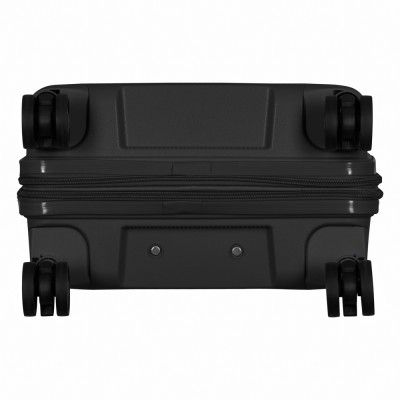 Валіза 2E, Aero, поліпропілен, мала, 35/44 л, TSA, 4 колеса, EXP, чорна (2E-SPP-AERO-S-BK)