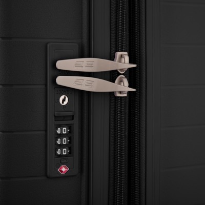 Валіза 2E, Aero, поліпропілен, мала, 35/44 л, TSA, 4 колеса, EXP, чорна (2E-SPP-AERO-S-BK)