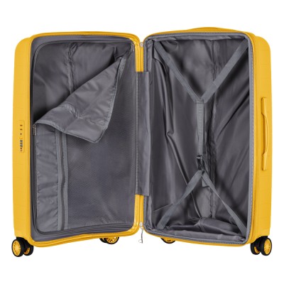 Валіза 2E, Aero, поліпропілен, середня, 63/78 л, TSA, 4 колеса, EXP, бурштиново-жовтий (2E-SPP-AERO-M-AY)