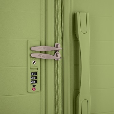 Валіза 2E, Aero, поліпропілен, середня, 63/78 л, TSA, 4 колеса, EXP, оливково-зелений (2E-SPP-AERO-M-MG)