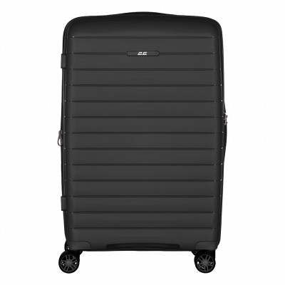 Валіза 2E, Aero, поліпропілен, середня, 63/78 л, TSA, 4 колеса, EXP, чорна (2E-SPP-AERO-M-BK)