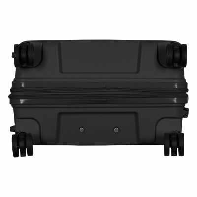 Валіза 2E, Aero, поліпропілен, середня, 63/78 л, TSA, 4 колеса, EXP, чорна (2E-SPP-AERO-M-BK)