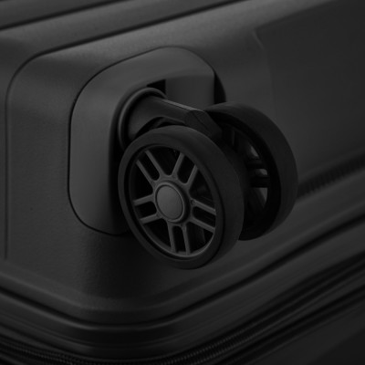 Валіза 2E, Aero, поліпропілен, середня, 63/78 л, TSA, 4 колеса, EXP, чорна (2E-SPP-AERO-M-BK)