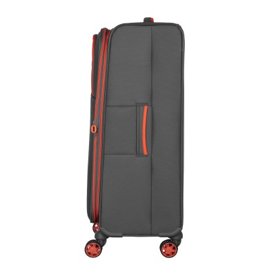 Валіза 2E, Trek, поліестер, середня, 64/78л, TSA, 4 колеса, EXP, сірий (2E-SPE-TREK-M-GR)