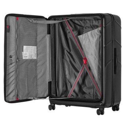 Валіза Wenger Amplix Hardside Large, велика, полікарбонат, TSA, 4 колеса, розширення, чорний (653329)