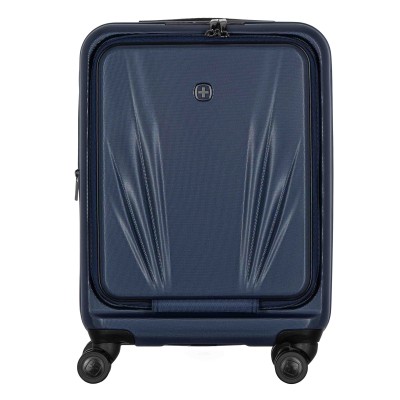 Валіза Wenger Skyon Hardside Carry-On, мала, з відсіком для н/б 16", полікарбонат, TSA, 4 колеса, розширення, USB, синій (653565