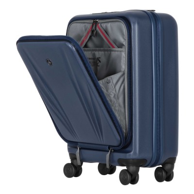 Валіза Wenger Skyon Hardside Carry-On, мала, з відсіком для н/б 16", полікарбонат, TSA, 4 колеса, розширення, USB, синій (653565