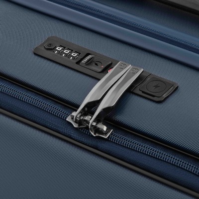 Валіза Wenger Skyon Hardside Carry-On, мала, з відсіком для н/б 16", полікарбонат, TSA, 4 колеса, розширення, USB, синій (653565