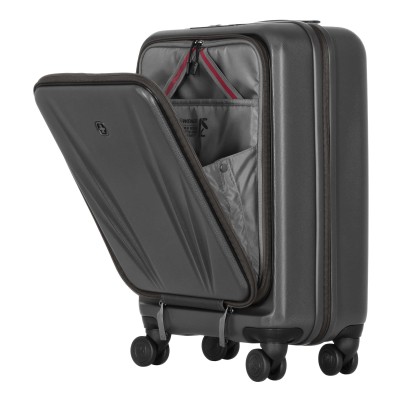 Валіза Wenger Skyon Hardside Carry-On, мала, з відсіком для н/б 16", полікарбонат, TSA, 4 колеса, розширення, USB, сірий (653564