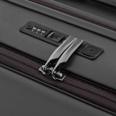 Валіза Wenger Skyon Hardside Carry-On, мала, з відсіком для н/б 16", полікарбонат, TSA, 4 колеса, розширення, USB, сірий (653564