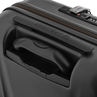 Валіза Wenger Skyon Hardside Carry-On, мала, з відсіком для н/б 16", полікарбонат, TSA, 4 колеса, розширення, USB, сірий (653564