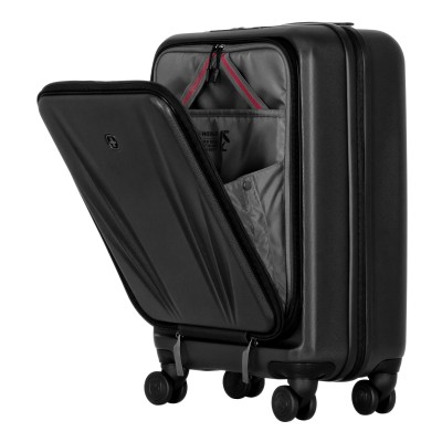 Валіза Wenger Skyon Hardside Carry-On, мала, з відсіком для н/б 16", полікарбонат, TSA, 4 колеса, розширення, USB, чорний (65356