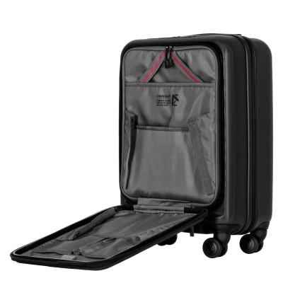 Валіза Wenger Skyon Hardside Carry-On, мала, з відсіком для н/б 16", полікарбонат, TSA, 4 колеса, розширення, USB, чорний (65356