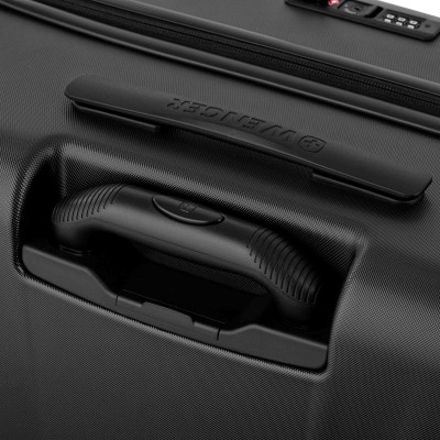 Валіза Wenger Skyon Hardside Carry-On, мала, з відсіком для н/б 16", полікарбонат, TSA, 4 колеса, розширення, USB, чорний (65356