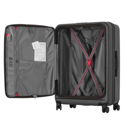 Валіза Wenger Skyon Hardside Large, велика, полікарбонат, TSA, 4 колеса, розширення, сірий (653567)