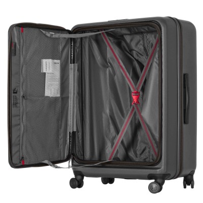 Валіза Wenger Skyon Hardside Large, велика, полікарбонат, TSA, 4 колеса, розширення, сірий (653567)