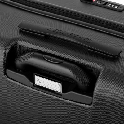 Валіза Wenger Skyon Hardside Large, велика, полікарбонат, TSA, 4 колеса, розширення, чорний (653566)