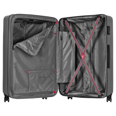 Валіза Wenger, Motion, полікарбонат, гігант, 81см, 135/157л, TSA, 4 колеса, сірий (612707)