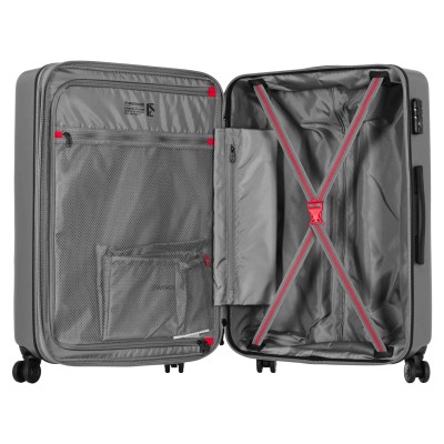 Валіза Wenger, Motion, середня, пластик, 4 колеса, сірий (612703)