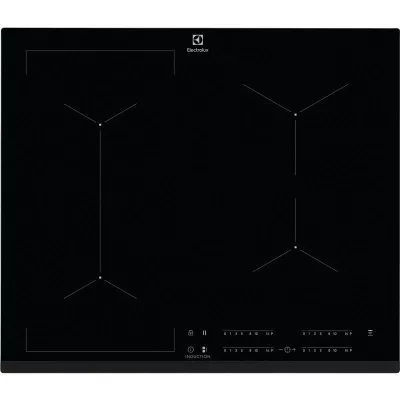 Варильна поверхня Electrolux індукційна, 60см, розширена зона, Hob2Hood, чорний (EIV634)