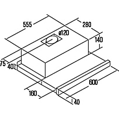 Витяжка Cata телескопічна, 60см, 360м.куб/год, TFK 6005, білий (02034505)