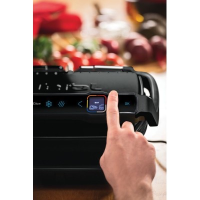 Гриль Tefal прижимний OptiGrill Elite 2000Вт, темп. режимів-15, з`ємні пластини, метал, чорний (GC750830)