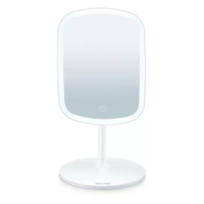 Дзеркало косметичне Beurer настільне, прямокутне, 15х21см, USB-C зарядка, підсвічування, білий (BS_47)