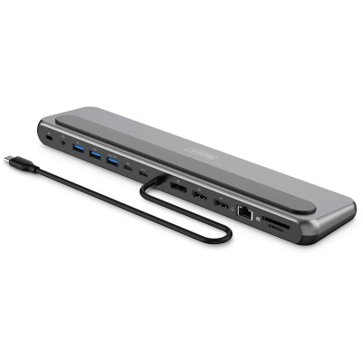 Док-станція DIGITUS USB-C > 2xHDMI/1xDP/3xUSB-A/USB-C/RJ54/PD/Audio (DA-70919)