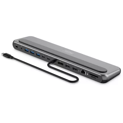 Док-станція DIGITUS USB-C > 2xHDMI/1xDP/3xUSB-A/USB-C/RJ54/PD/Audio (DA-70919)