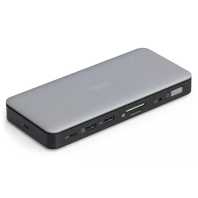 Док-станція DIGITUS USB-C > 2xHDMI/DP/2xUSB-A/USB-C/SD/MicroSD/RJ54/DC/Audio (DA-70917)