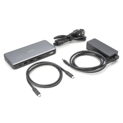Док-станція DIGITUS USB-C > 2xHDMI/DP/2xUSB-A/USB-C/SD/MicroSD/RJ54/DC/Audio (DA-70917)