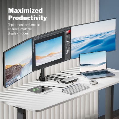 Док-станція DIGITUS USB-C > 2xHDMI/DP/2xUSB-A/USB-C/SD/MicroSD/RJ54/DC/Audio (DA-70917)