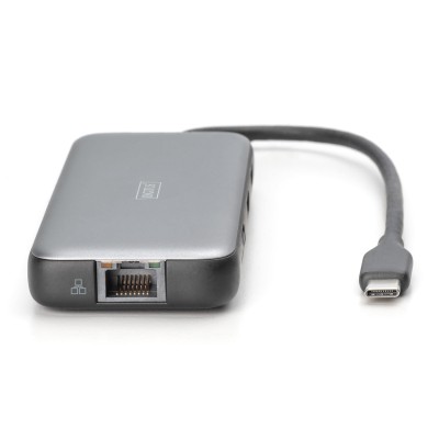 Док-станція USB-C, 8 портів, 2xHDMI, 3xUSB3.0, 1xRJ45, 1xSD, 1xMicroSD, 1xUSB-CPD DA-70915 DIGITUS by ASSMANN
