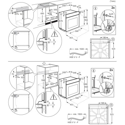 Духова шафа Electrolux електрична Rococo, 72л, A, конвекція, телескопічні напрямні, шампань (EOA5220FOV)