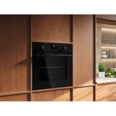 Духова шафа Electrolux електрична, 65л, A, дисплей, конвекція, телескопічні напрямні, чорний (LOFGF00BK)