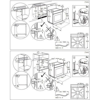 Духова шафа Electrolux електрична, 72л, A+, дисплей, конвекція, піроліз, телескопічні напрямні, чорний (LOE8P38Z)