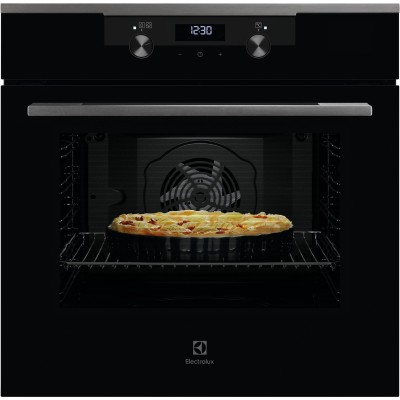 Духова шафа Electrolux електрична, 72л, A+, пара, дисплей, конвекція, телескопічні напрямні, чорний (KODEH10H)