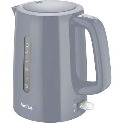 Електрочайник Amica 1.7л, пластик, сірий (KF1013)