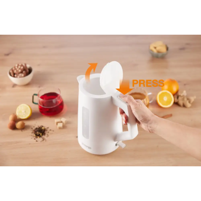 Електрочайник Gorenje 1.7л, Strix контроль, білий матовий (K17OPW)