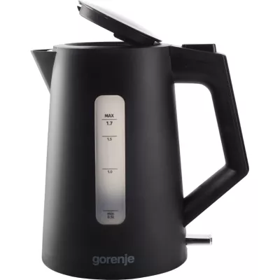 Електрочайник Gorenje 1.7л, Strix контроль, чорний матовий (K17OPB)