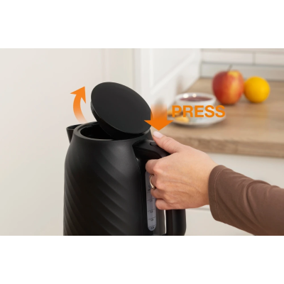 Електрочайник Gorenje 1.7л, Strix контроль, чорний матовий (K17SPB)