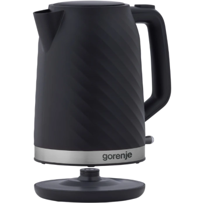 Електрочайник Gorenje 1.7л, Strix контроль, чорний матовий (K17SPB)