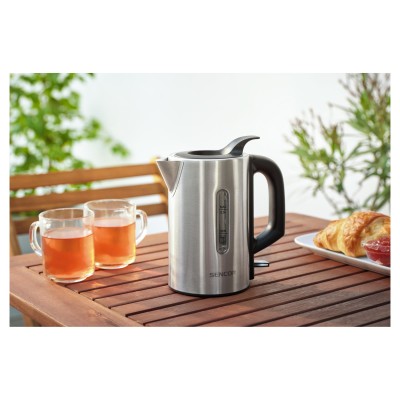 Електрочайник Sencor 0.5л, Strix, пластик, в комплекті 2 склянки + 2 ложки, нерж. сталь (SWK170SS)