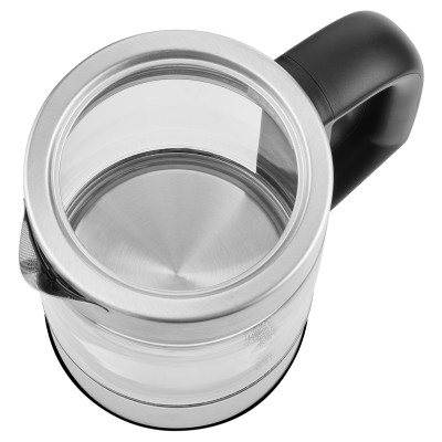 Електрочайник Sencor 0.5л, Strix, пластик, в комплекті 2 склянки + 2 ложки, скло, нерж. сталь (SWK160SS)