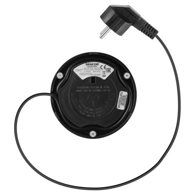 Електрочайник Sencor 0.5л, Strix, пластик, в комплекті 2 склянки + 2 ложки, скло, нерж. сталь (SWK160SS)