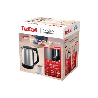 Електрочайник Tefal Subito 1.7л, нерж. сталь, чорний (KO5S0DE0)