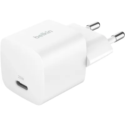 Зарядний пристрій мережевий Belkin 25Вт USB-С PD PPS, білий (WCA012KQWH)