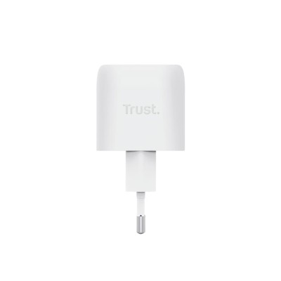 Зарядний пристрій мережевий Trust Maxo 30Вт, GaN, USB-C, PD/PPS, білий (25520_TRUST)